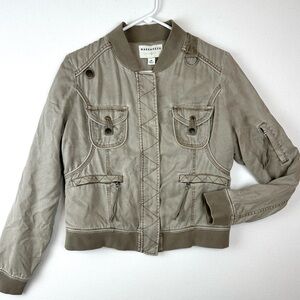Anthropologie Marrakech Distressed Bomber Jacket